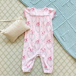 The Beaufort Bonnet Company Pink Floral Baby Romper